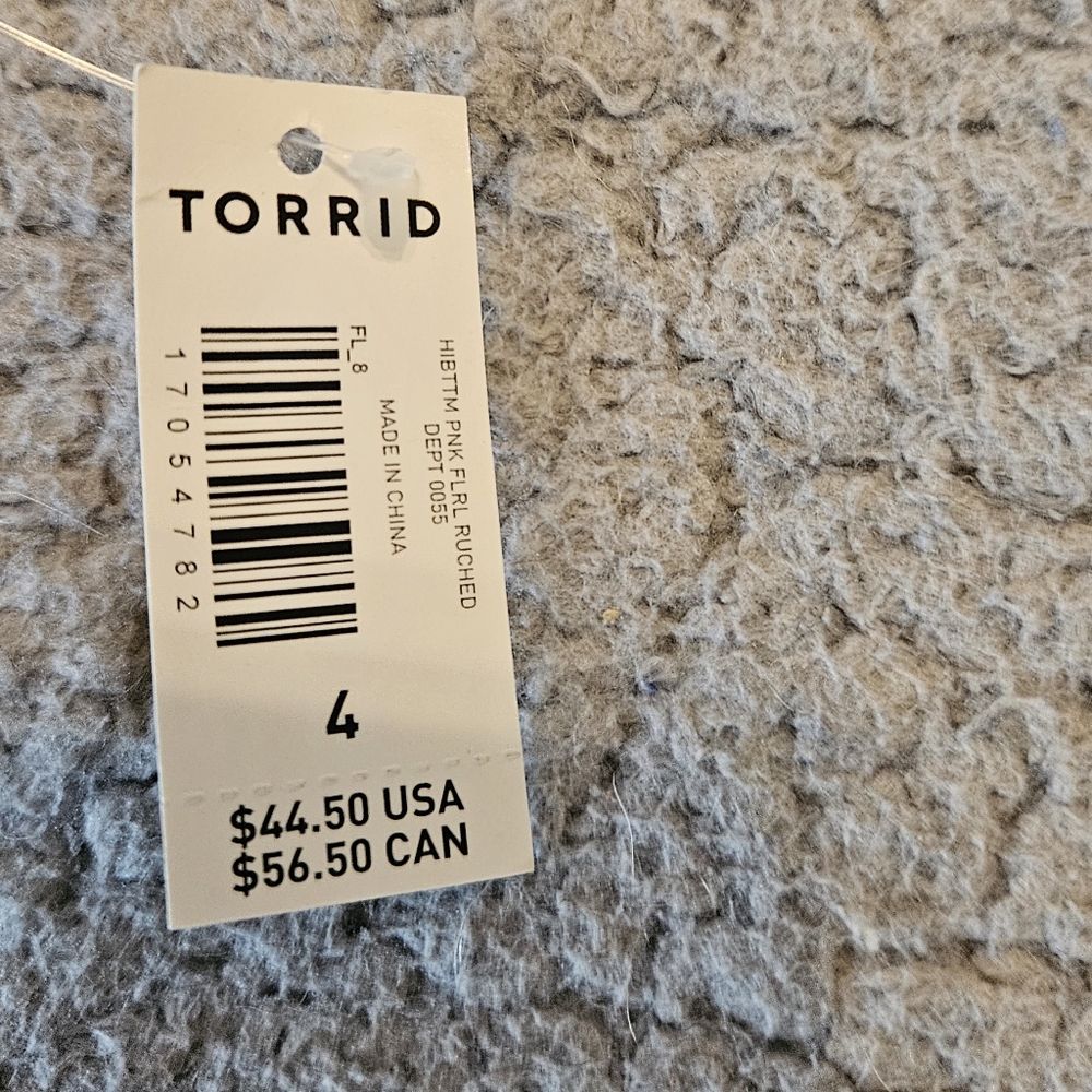 NWT Torrid Floral High Waist Swim Bottoms Size 4 - Picture 3 of 7